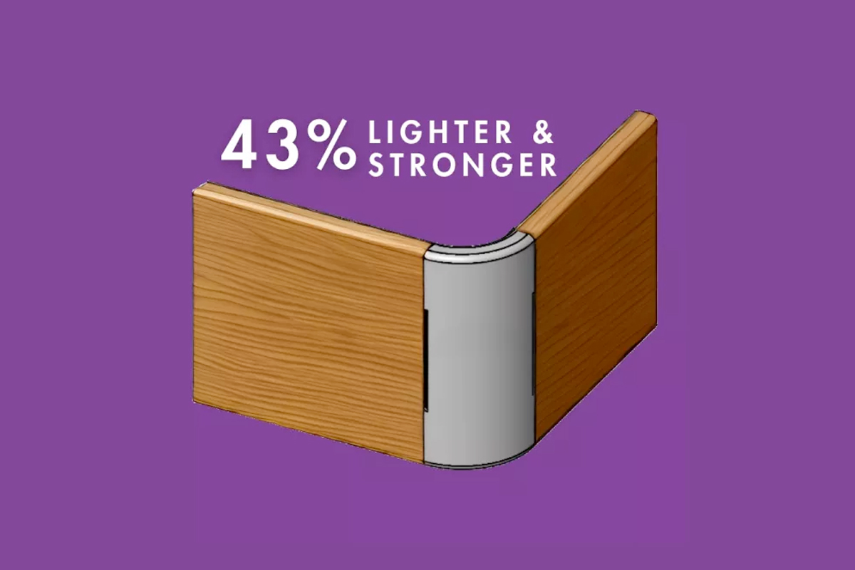 43% Lighter and Stronger